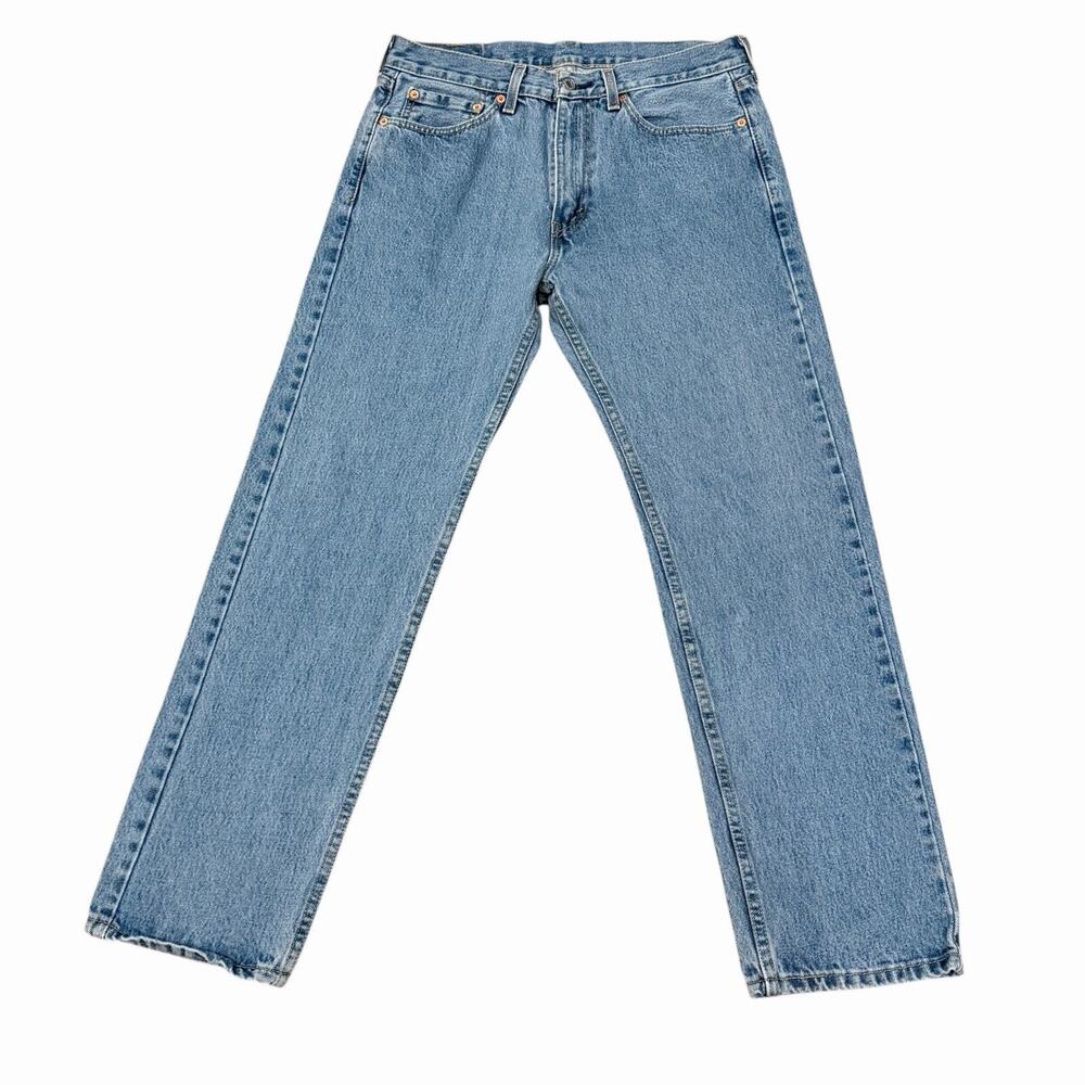 Vintage Levis 505 Denim Jeans Mens 32x29 Regular Fit Straight Leg Medium Blue*